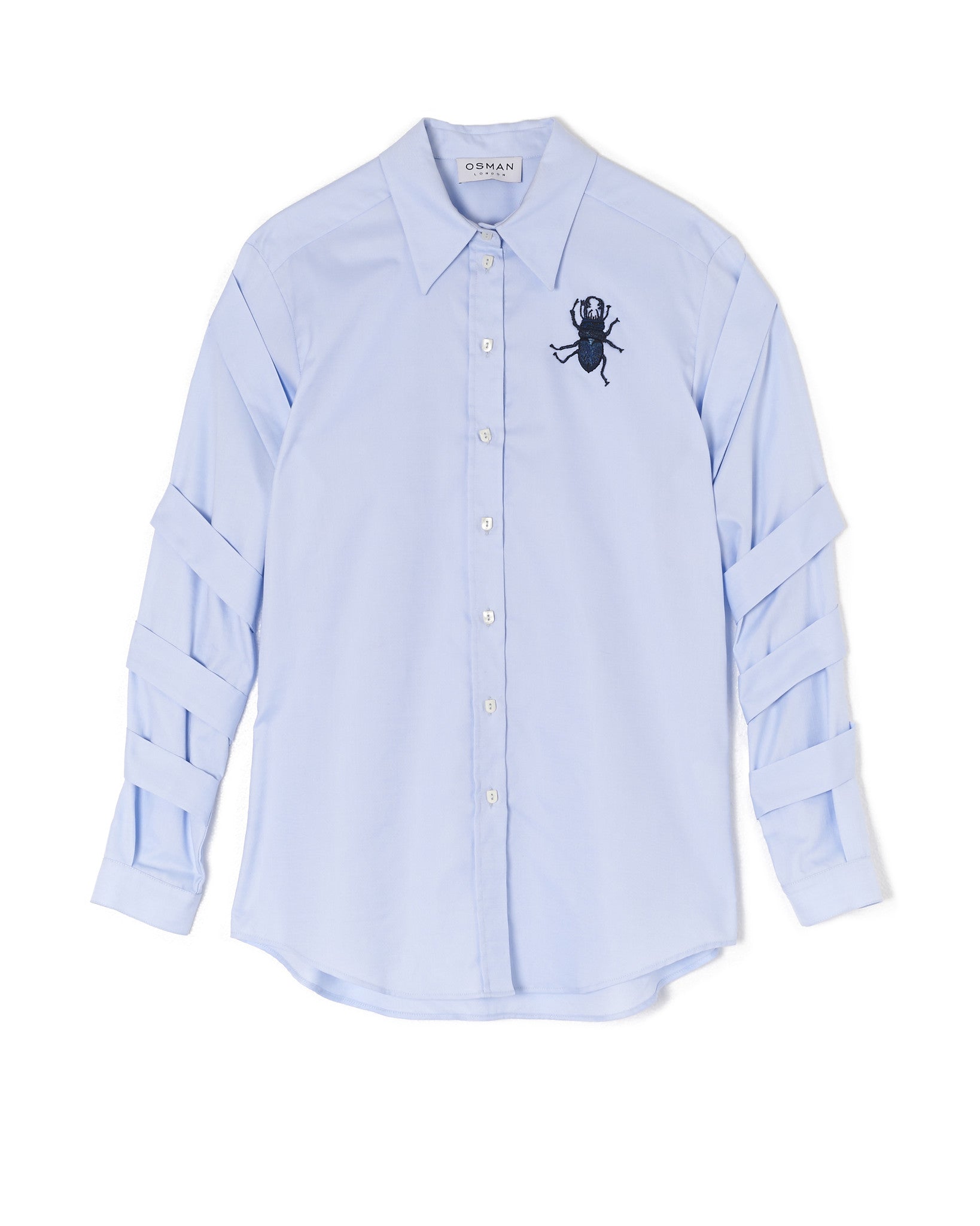 Dakota Emb Shirting Blue