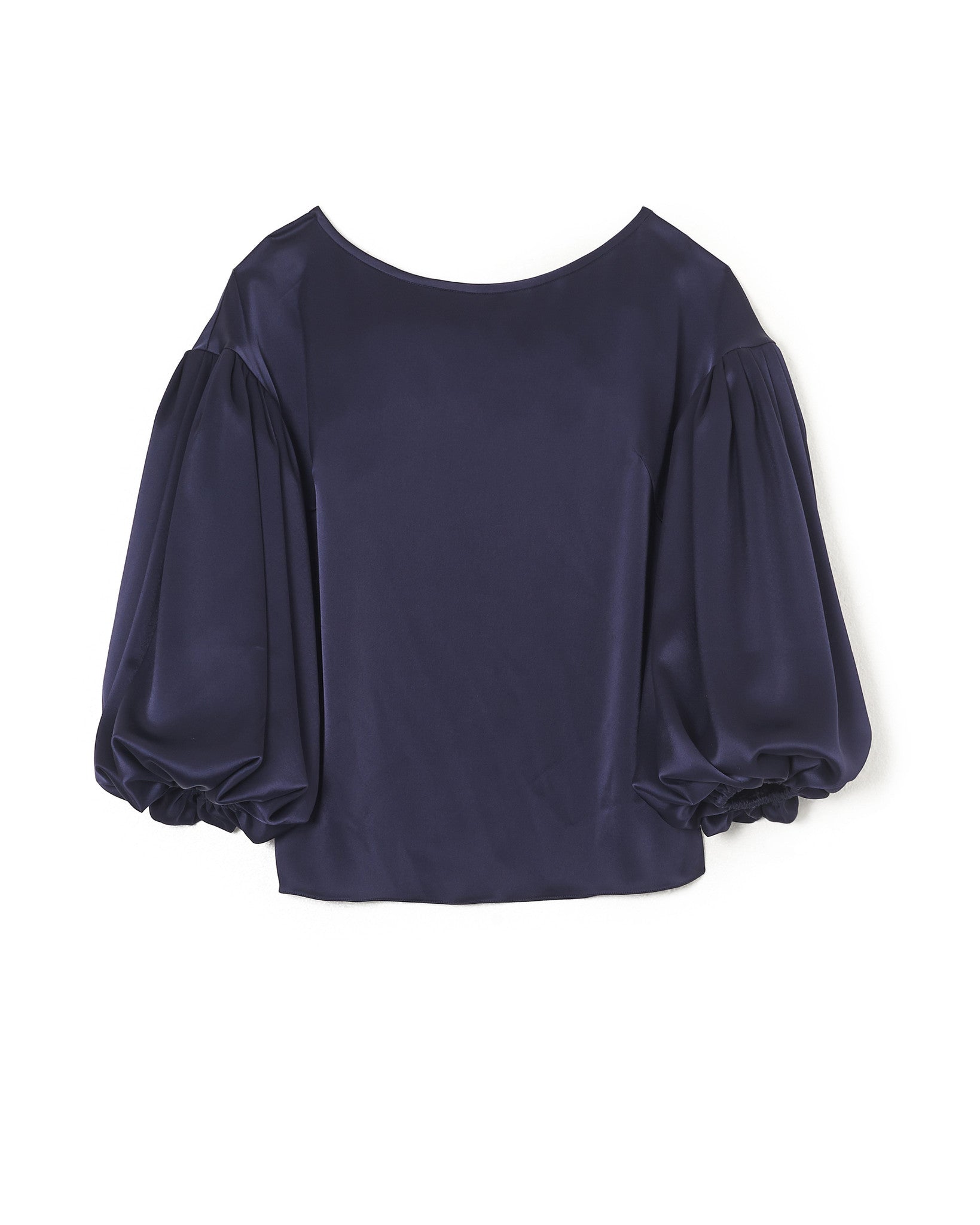 Liza Satin Top Satin Navy