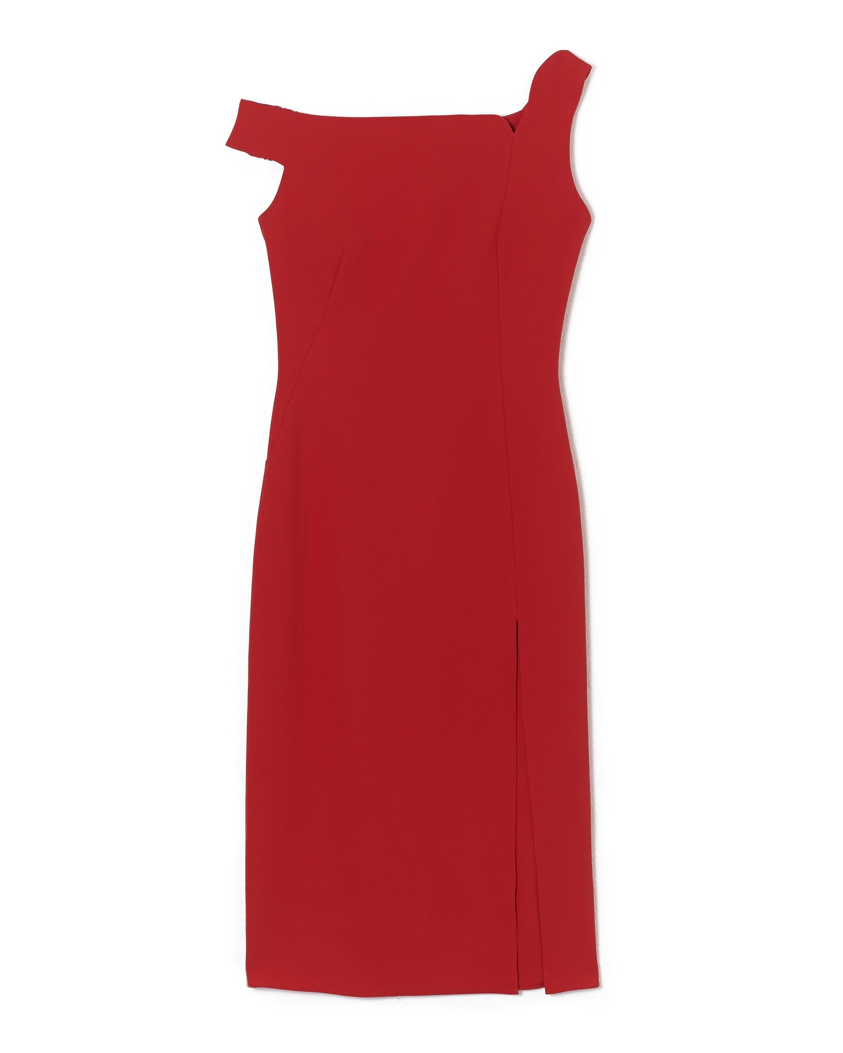 Lorene Side Split Dress Red