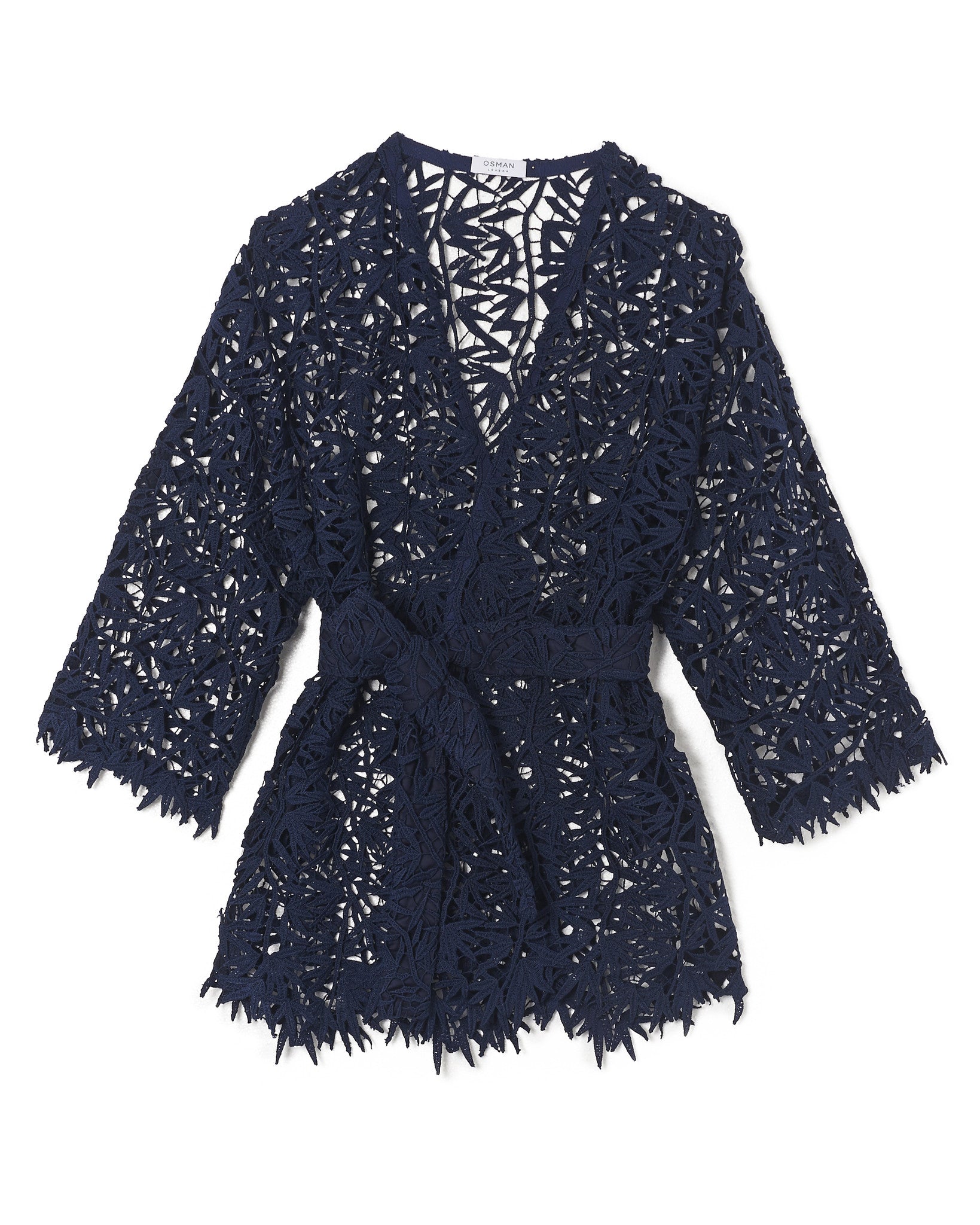 Suki Kimono Wrap Navy Lace